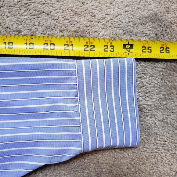 Vintage Brooks Brothers Makers Button Down Shirt Mens Blue Tailored Bespoke (M) - Picture 5 of 8